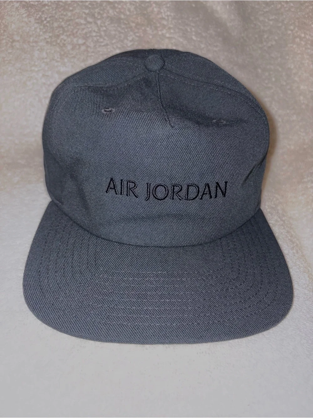 Nike Air Jordan Pro Cap Unstructured Flat Bill Hat Triple Black Size M/L NWOT